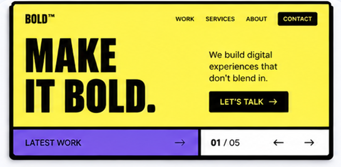 Neo Brutalism design style preview